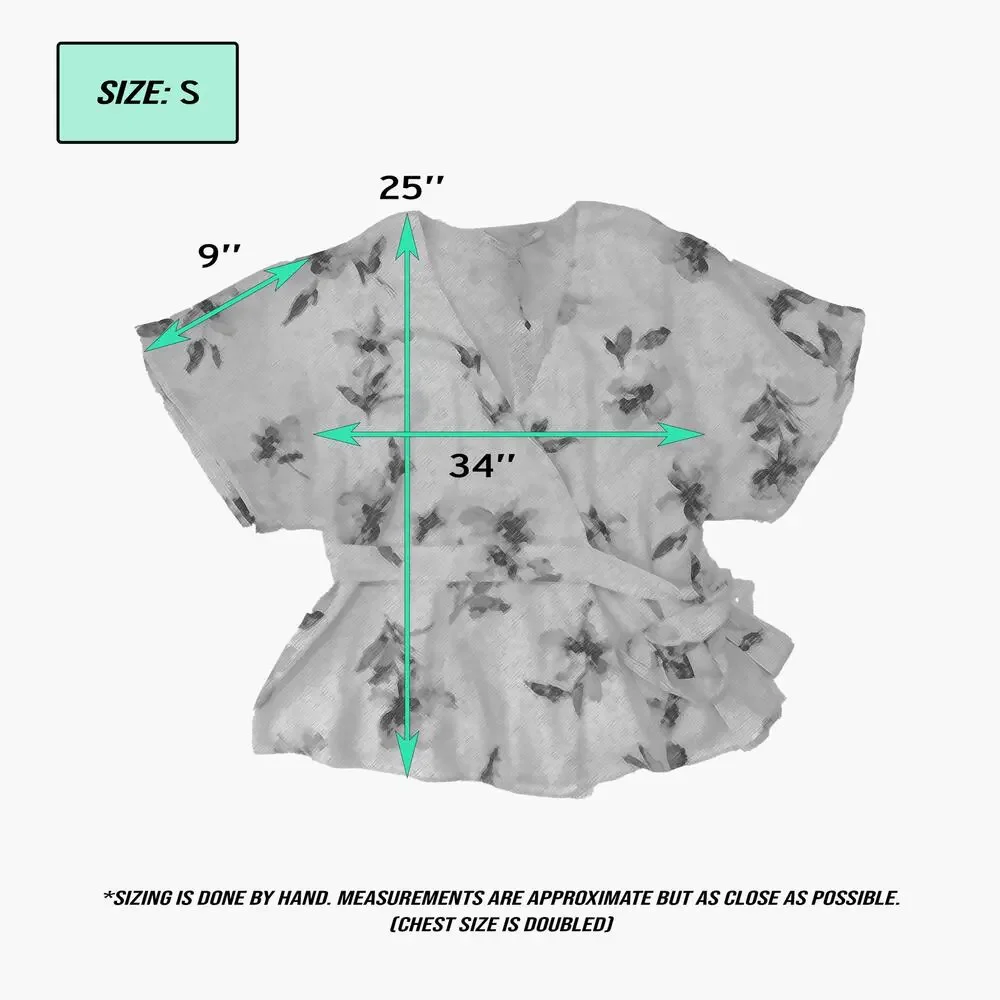 NWT COLLECTIVE CONCEPTS Semi-Sheer Floral Wrap Blouse (Ivory | Size S) - Picture 10 of 10